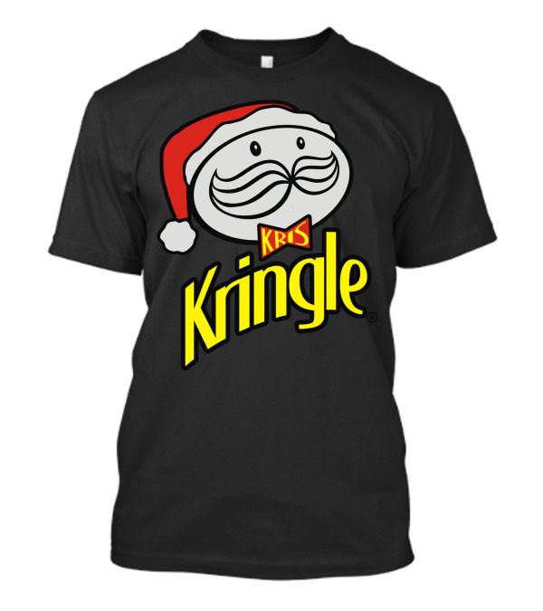 Kris Kringle Pringles Parody Santa Hat Mustache T-Shirt