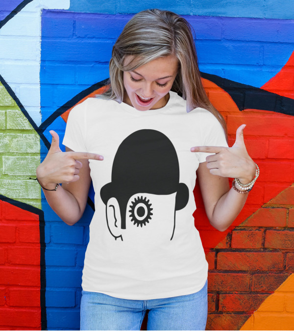 Kubrick A Clockwork Orange Mecanique Iconic Gear Eye T-Shirt