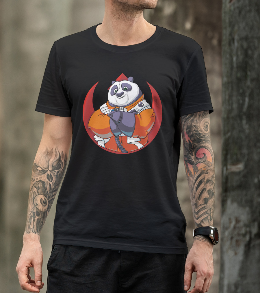 Kung Fu Dameron Panda Rebel Pilot Icon Crossover T-Shirt