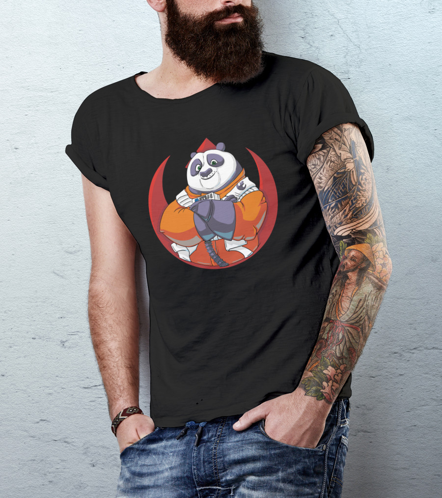 Kung Fu Dameron Panda Rebel Pilot Icon Crossover T-Shirt