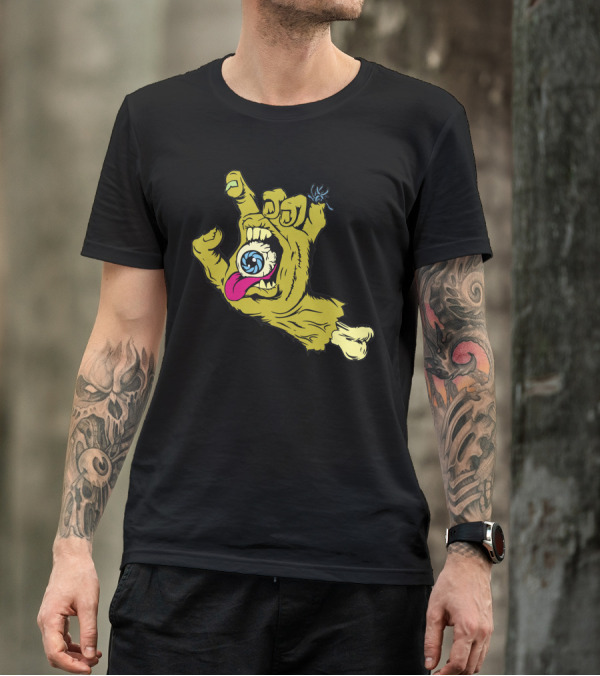 Screaming Hand With Eye And Tongue 'La Main Qui Hurle' T-Shirt