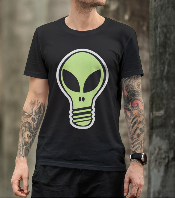Alien Light Bulb Face T-Shirt