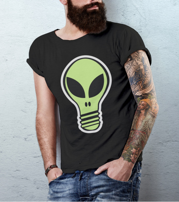Alien Light Bulb Face T-Shirt