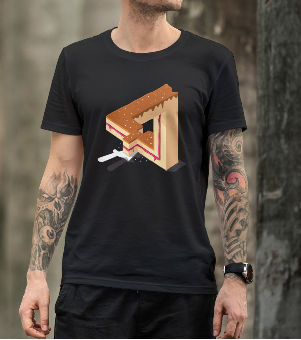 Impossible Layer Cake Optical Illusion T-Shirt