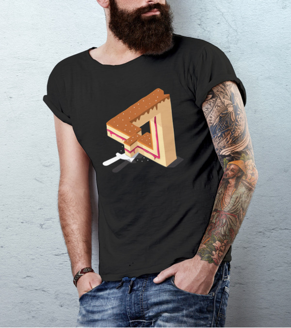 Impossible Layer Cake Optical Illusion T-Shirt