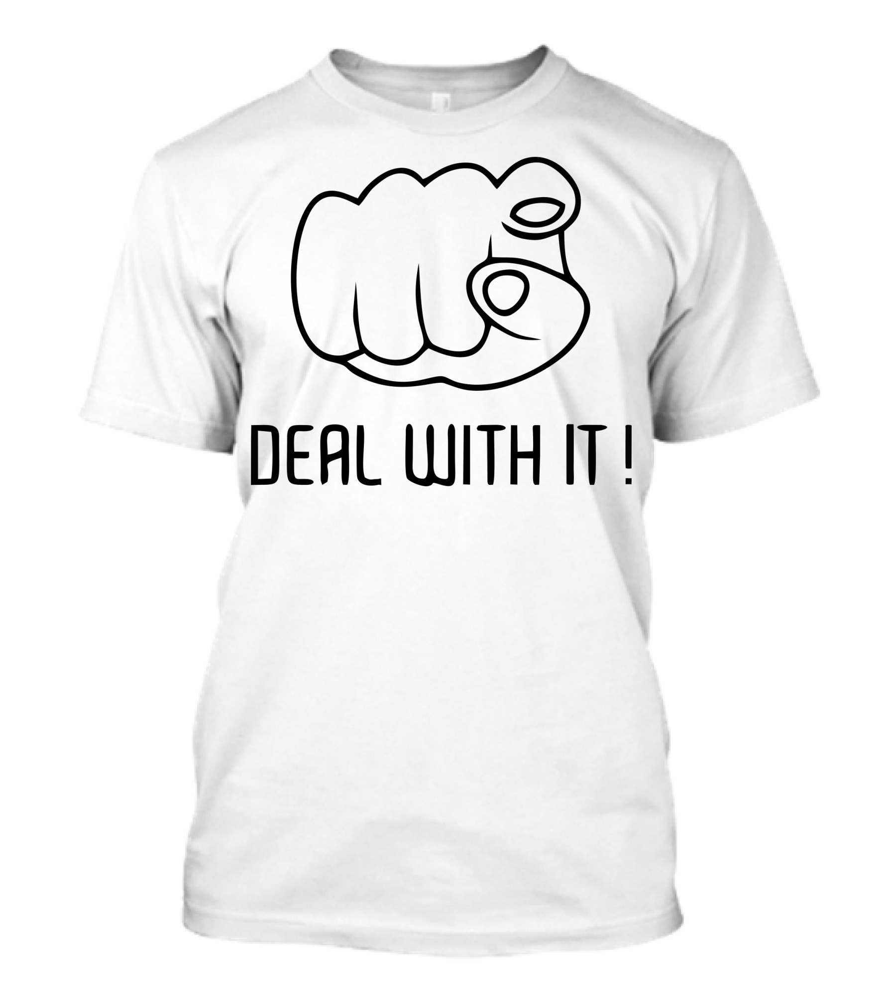 Deal With It Pointing Finger Fist T-Shirt