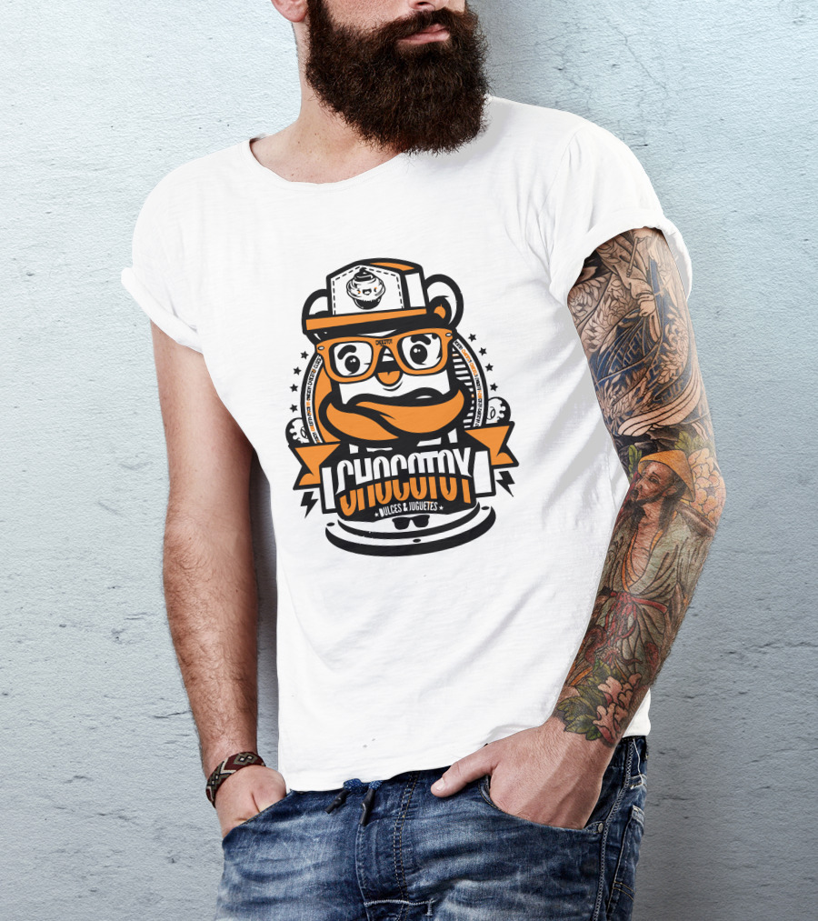CHOCO TOY DULCES Y JUGUETES STREETWEAR CHARACTER SNAPBACK GLASSES ORANGE BLACK T-Shirt
