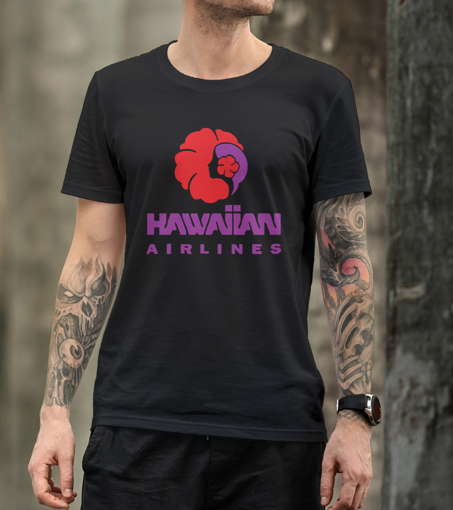 Hawaiian Airlines Bold Iconic Logo With Hibiscus Flower T-Shirt