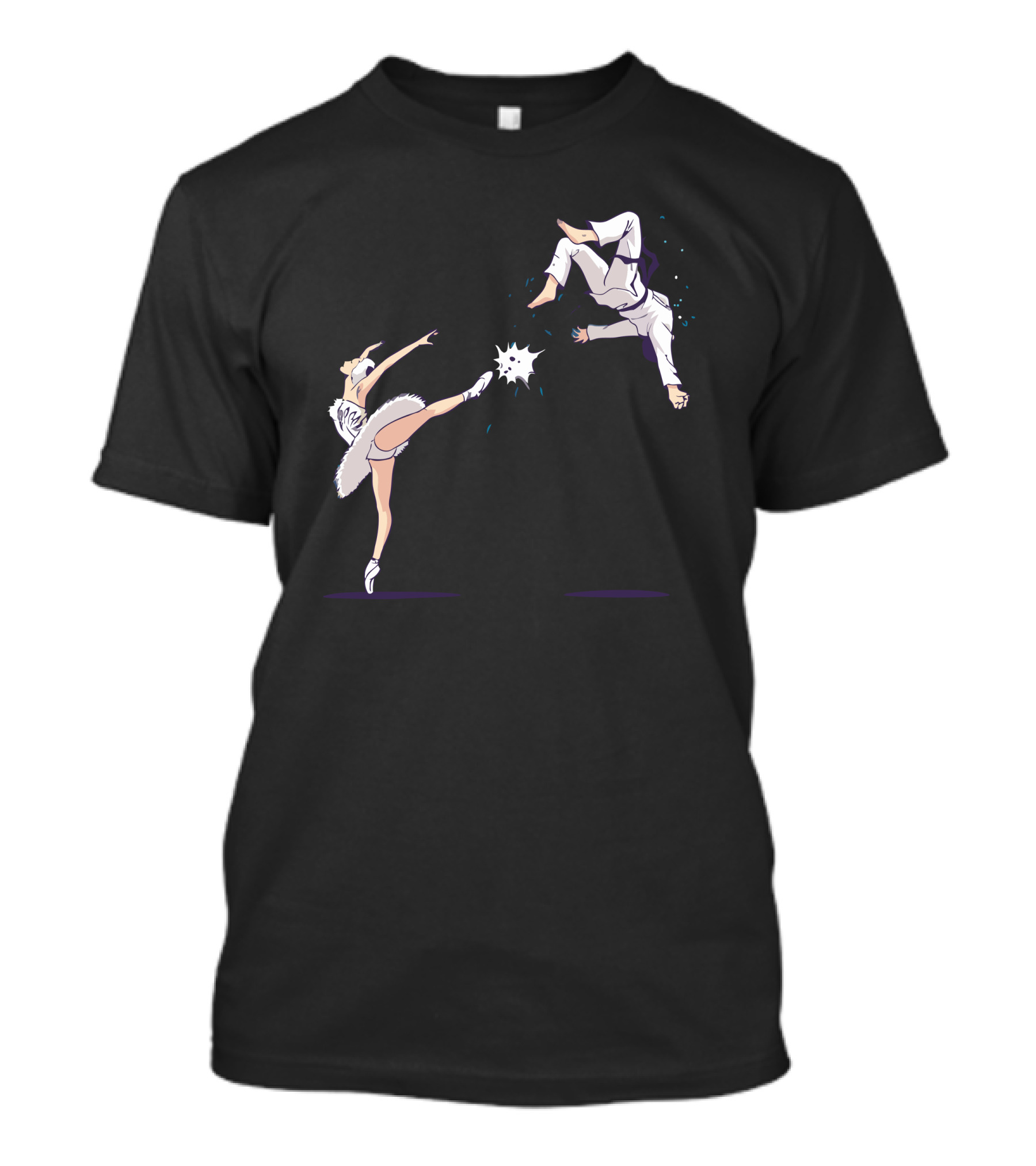 Karate Ballet Duel Swan Kick Battle T-Shirt