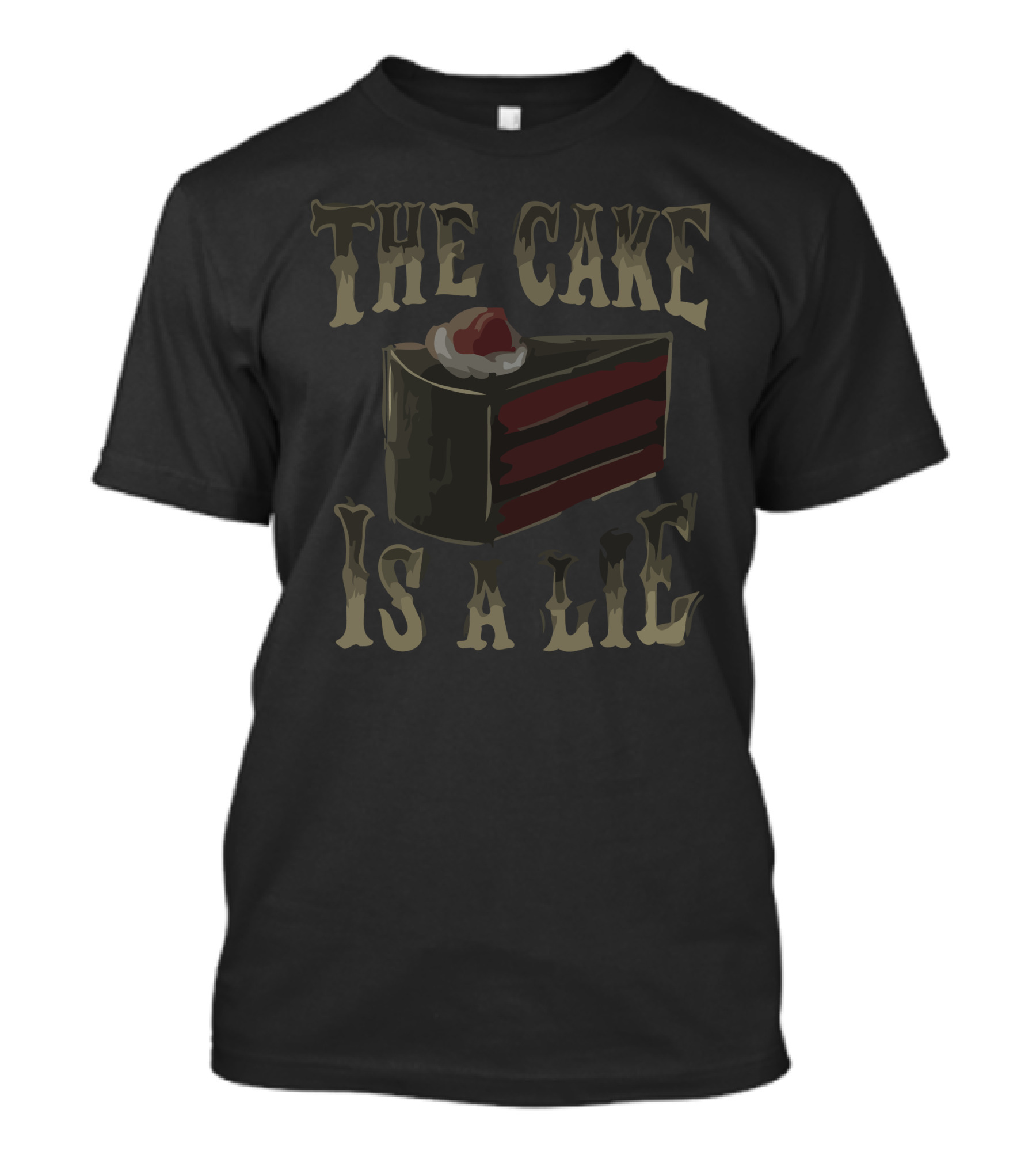 The Cake Is A Lie Portal Reference Gaming Meme T-Shirt
