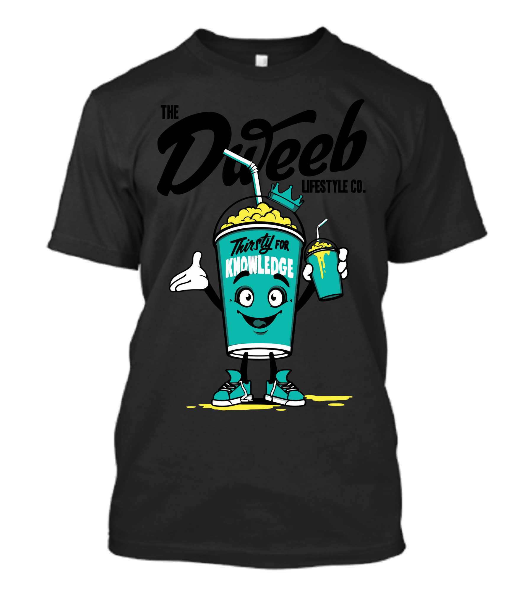 The Dweeb Thirsty For Knowledge Lifestyle Co T-Shirt