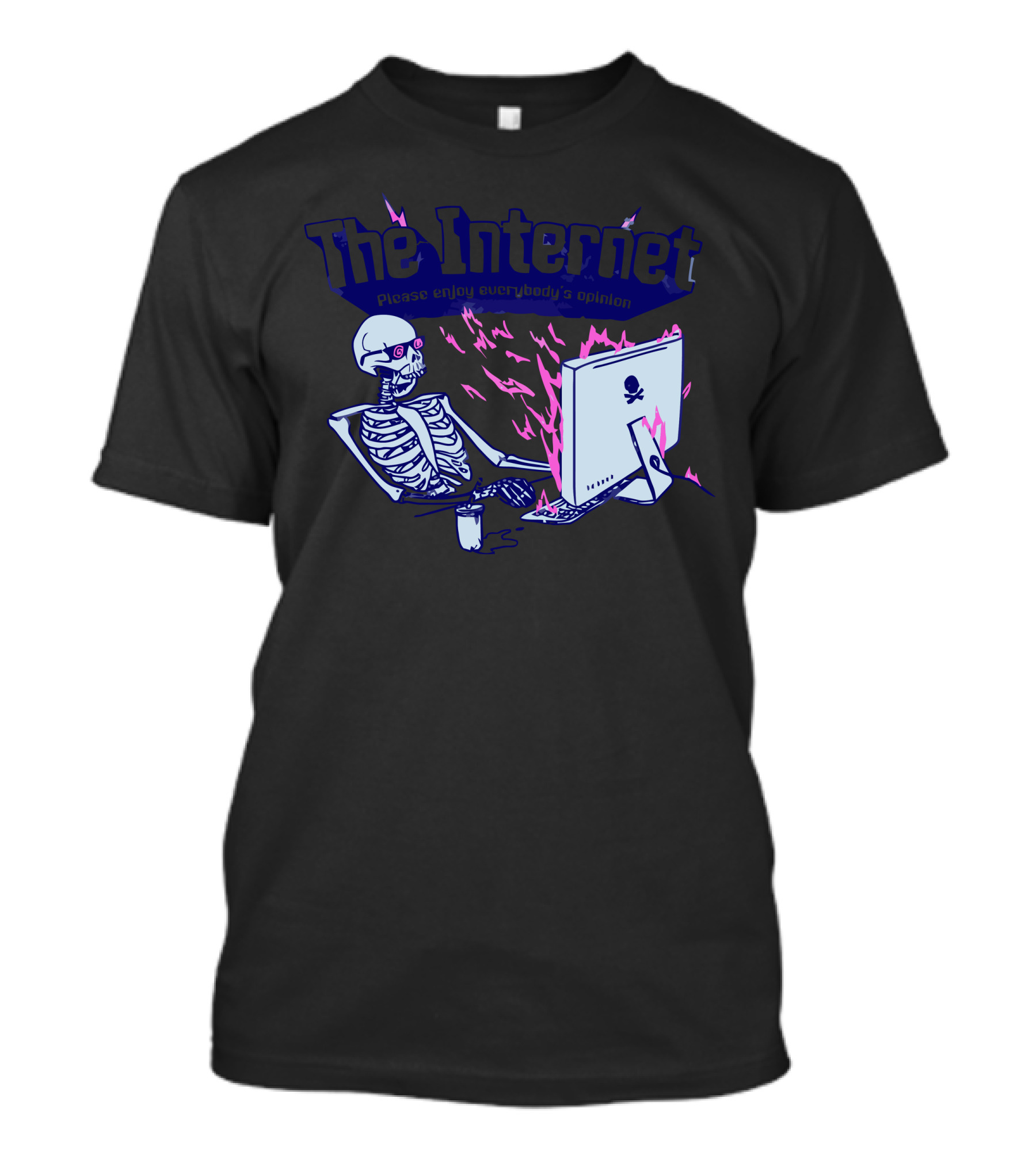 The Internet Please Enjoy Everybody's Opinion Skeleton And Computer T-Shirt