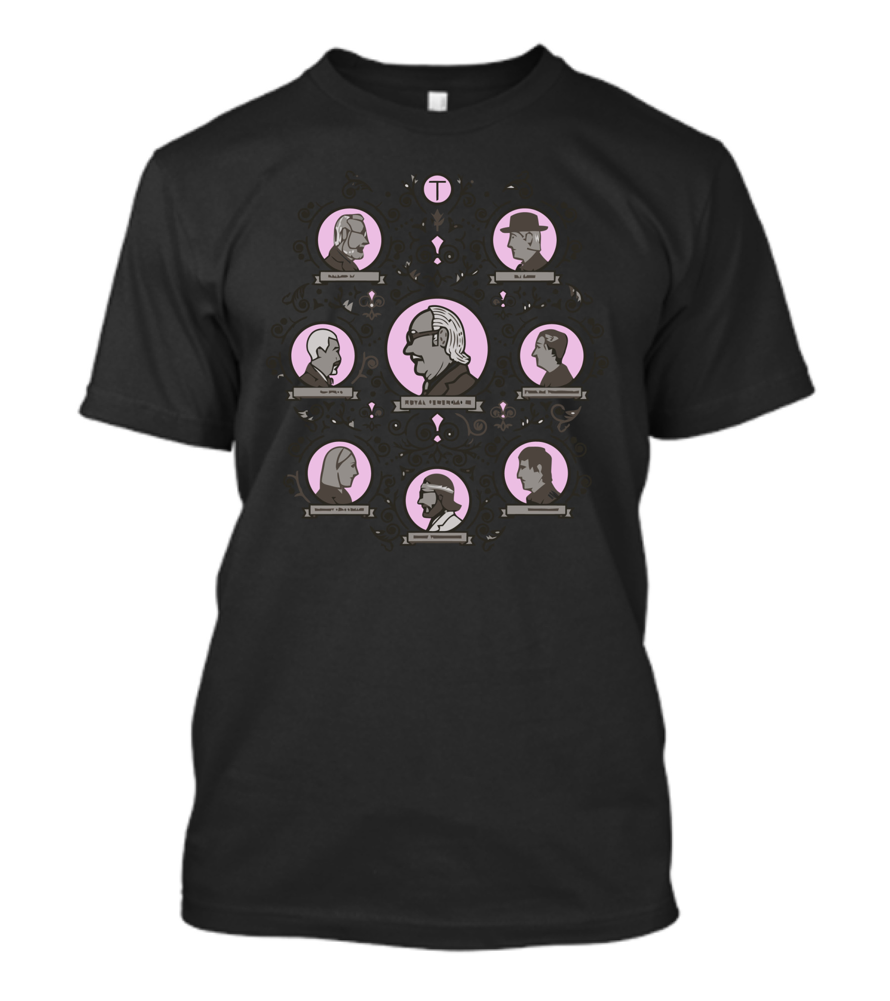 The Royal Tenenbaums Illustrated Characters Family Portrait Montage T-Shirt