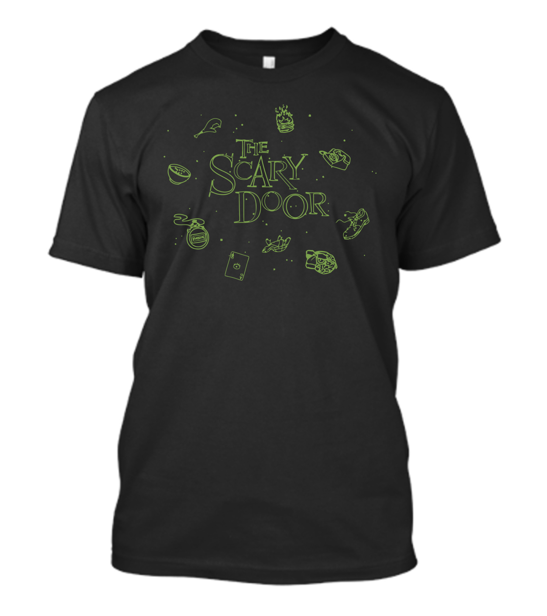 The Scary Door Illustrated Objects And Symbols T-Shirt