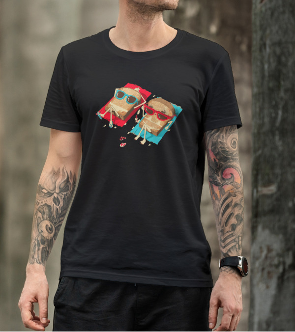 Toast Summer Relaxation Sunglasses Vacation Duo T-Shirt