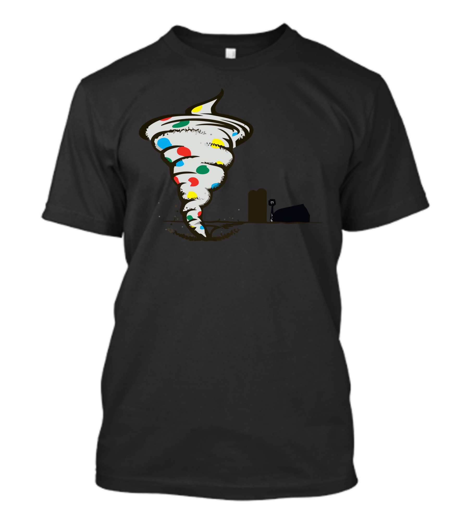 Twister Tornado With Colorful Circles And Path T-Shirt