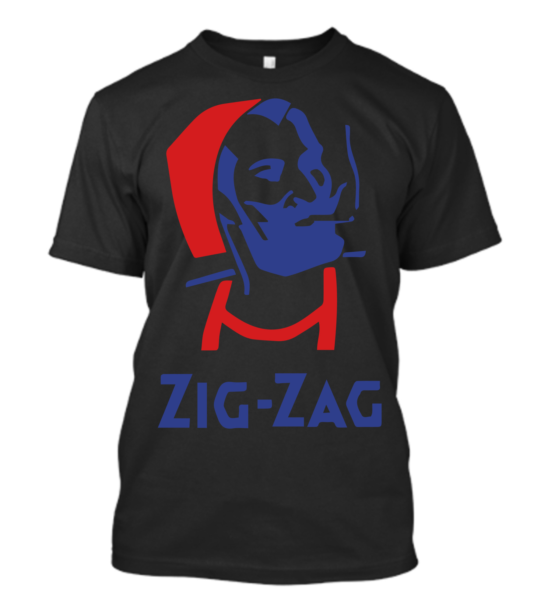 Zig Zag Smoking Man Red And Blue T-Shirt