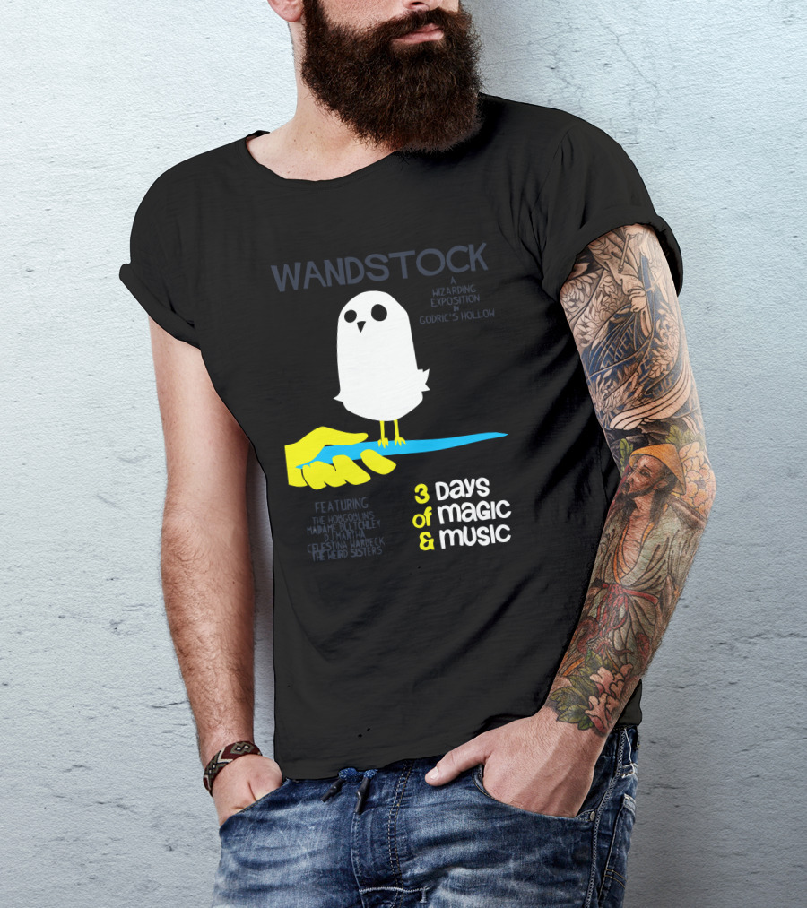 Wandstock Wizarding Exposition Godric's Hollow 3 Days Of Magic And Music Featuring The Hobgoblins Celestina Warbeck The Weird Sisters T-Shirt