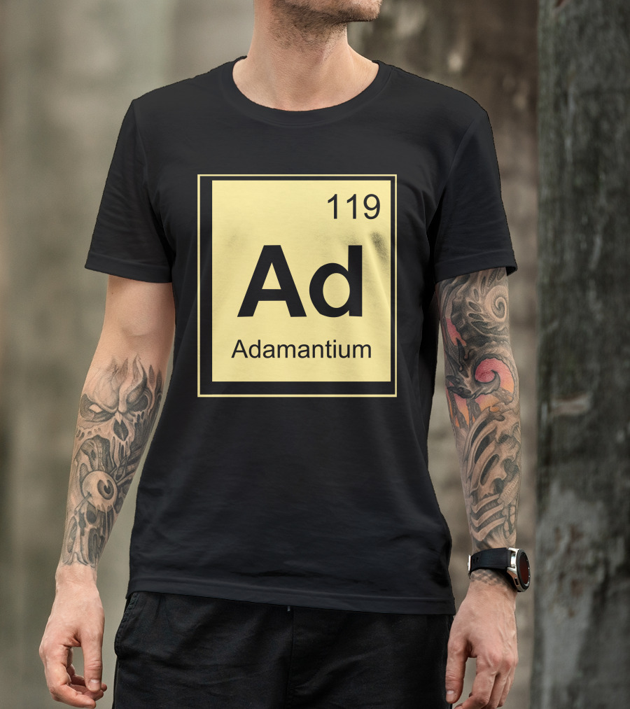 Adamantium Element 119 Periodic Table Nerdy Chemistry T-Shirt