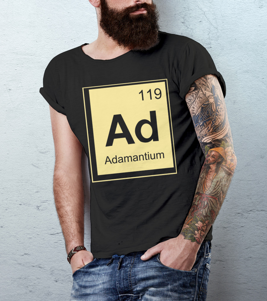 Adamantium Element 119 Periodic Table Nerdy Chemistry T-Shirt