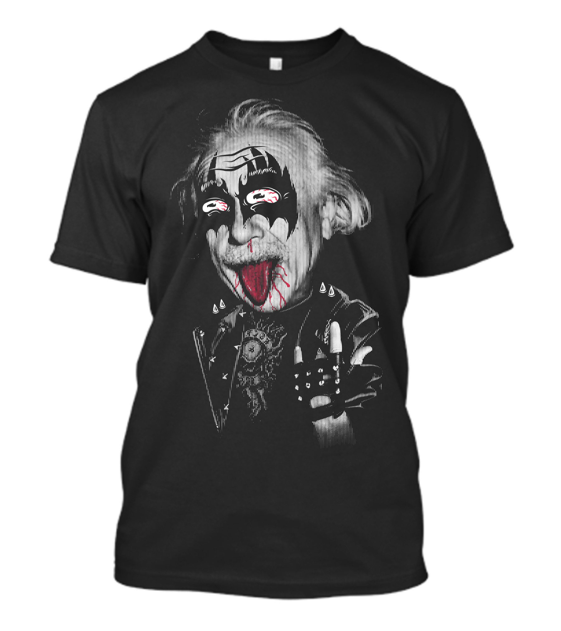 Albert Rockeinstein Fusion With Iconic Makeup Elements T-Shirt