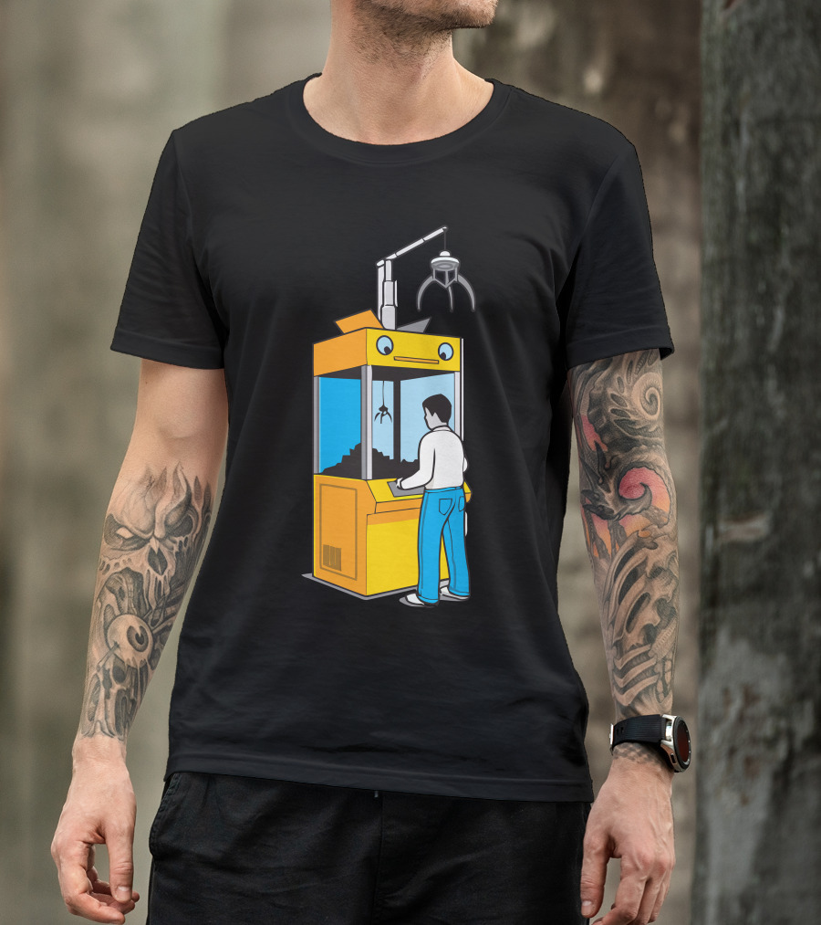 Anglerbot Claw Machine With Human Interaction T-Shirt