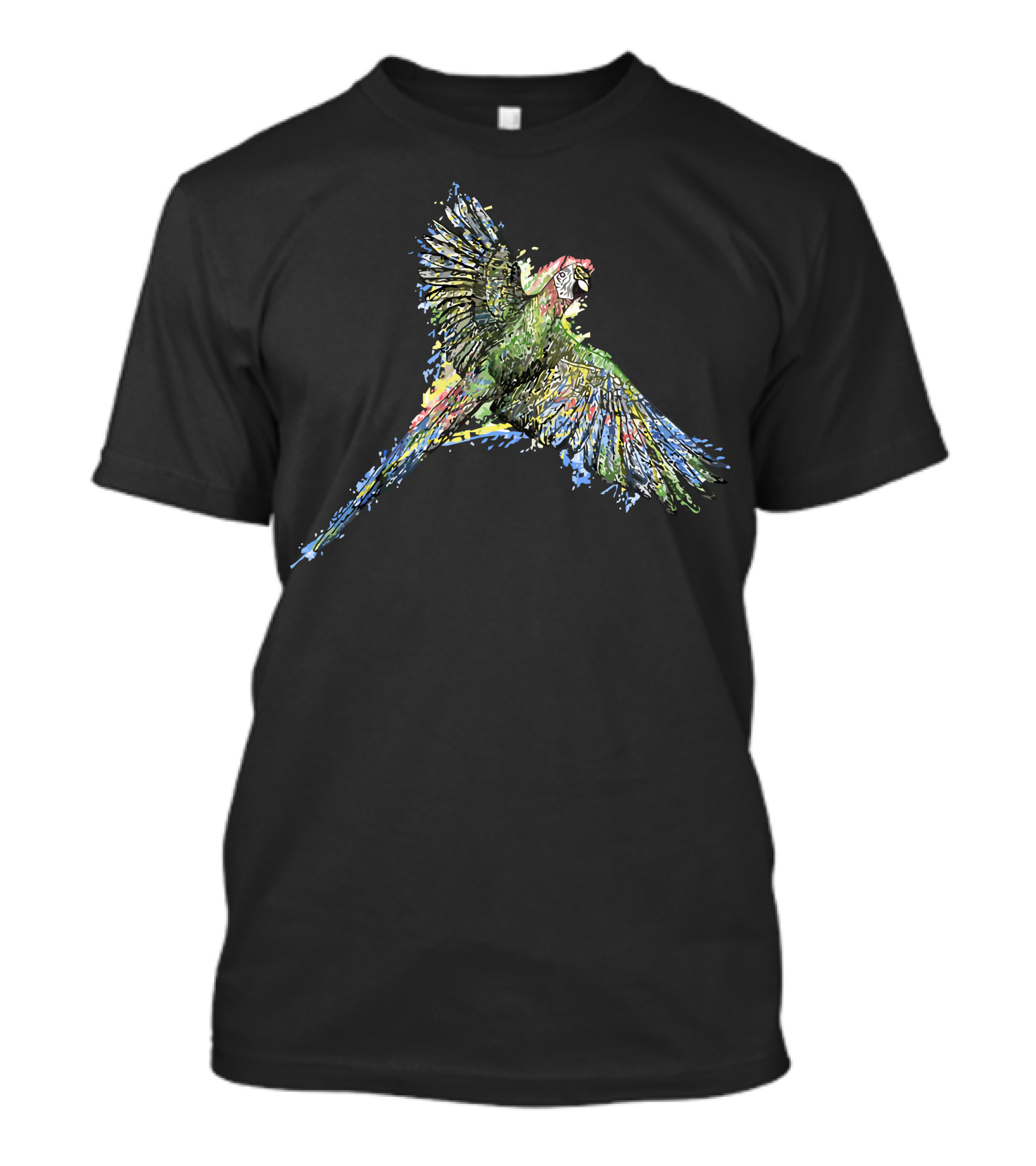 Apparrotly Colorful Parrot In Flight T-Shirt