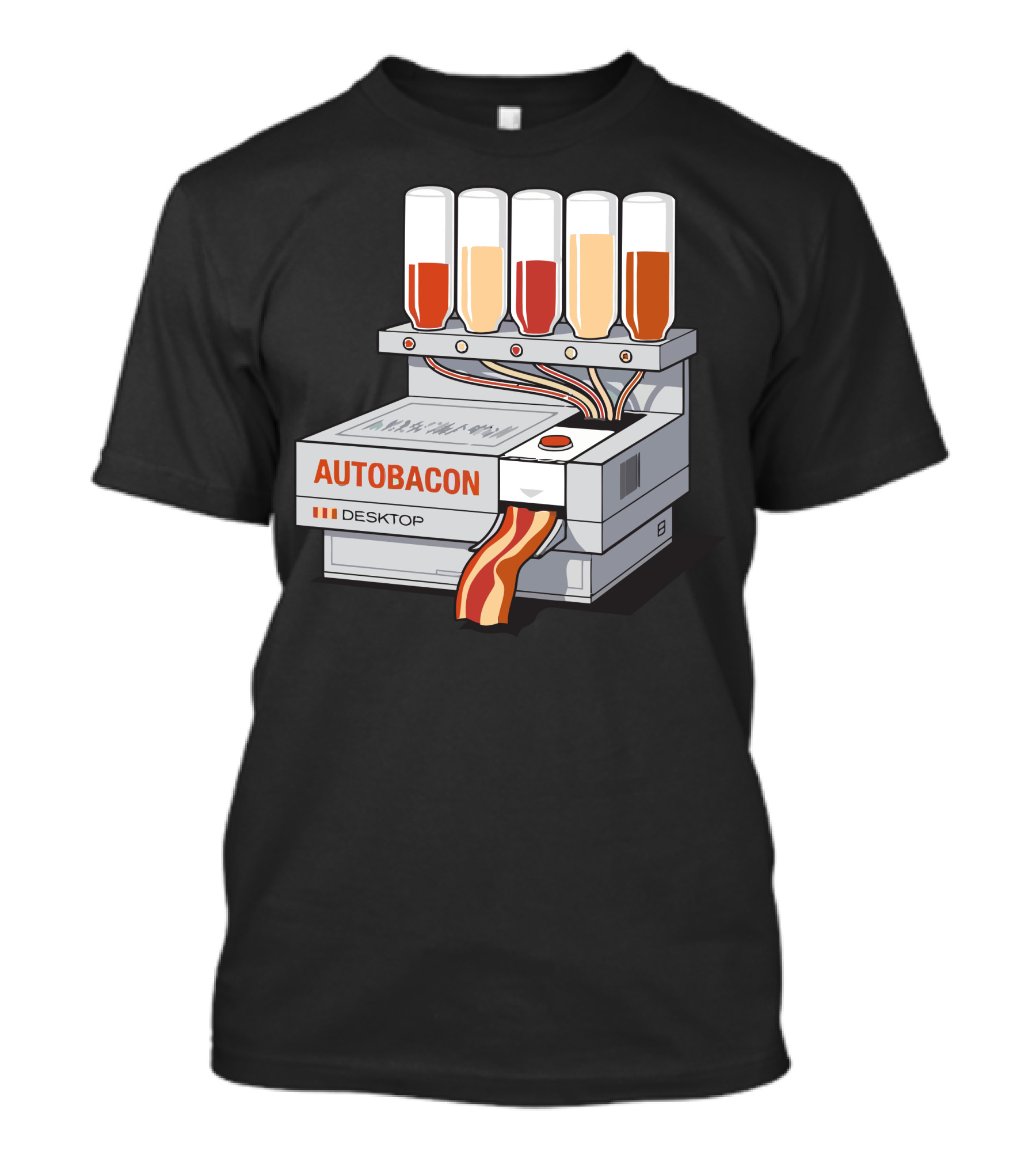 Autobacon Desktop Bacon-Making Machine With Colorful Tubes T-Shirt