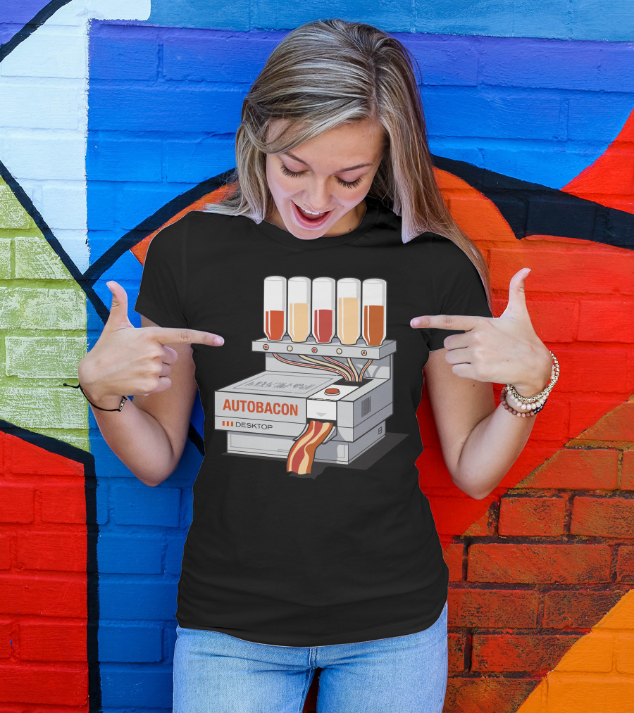 Autobacon Desktop Bacon-Making Machine With Colorful Tubes T-Shirt