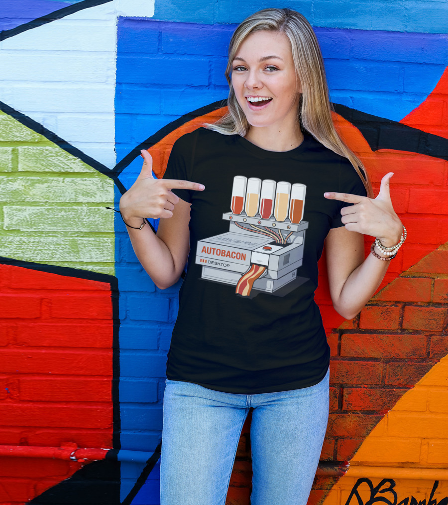 Autobacon Desktop Bacon-Making Machine With Colorful Tubes T-Shirt