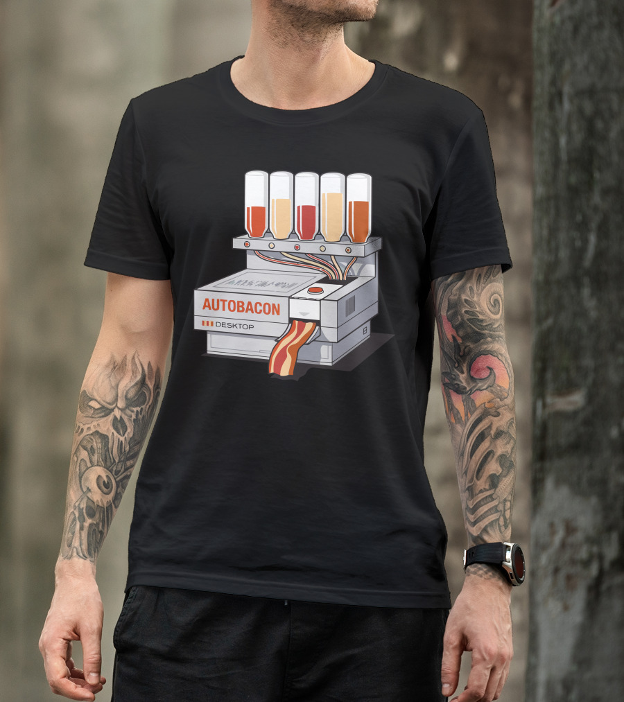 Autobacon Desktop Bacon-Making Machine With Colorful Tubes T-Shirt