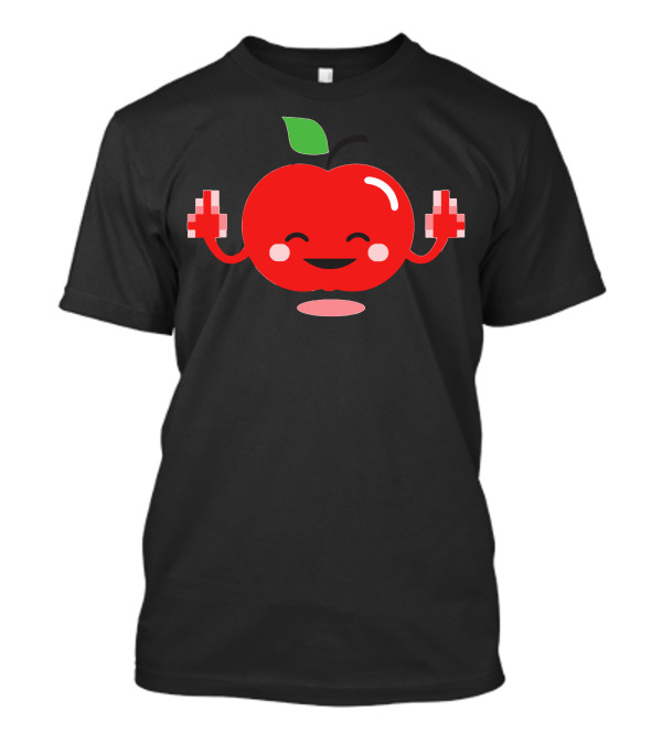 Bad Apple Cheeky Cartoon Emoji T-Shirt