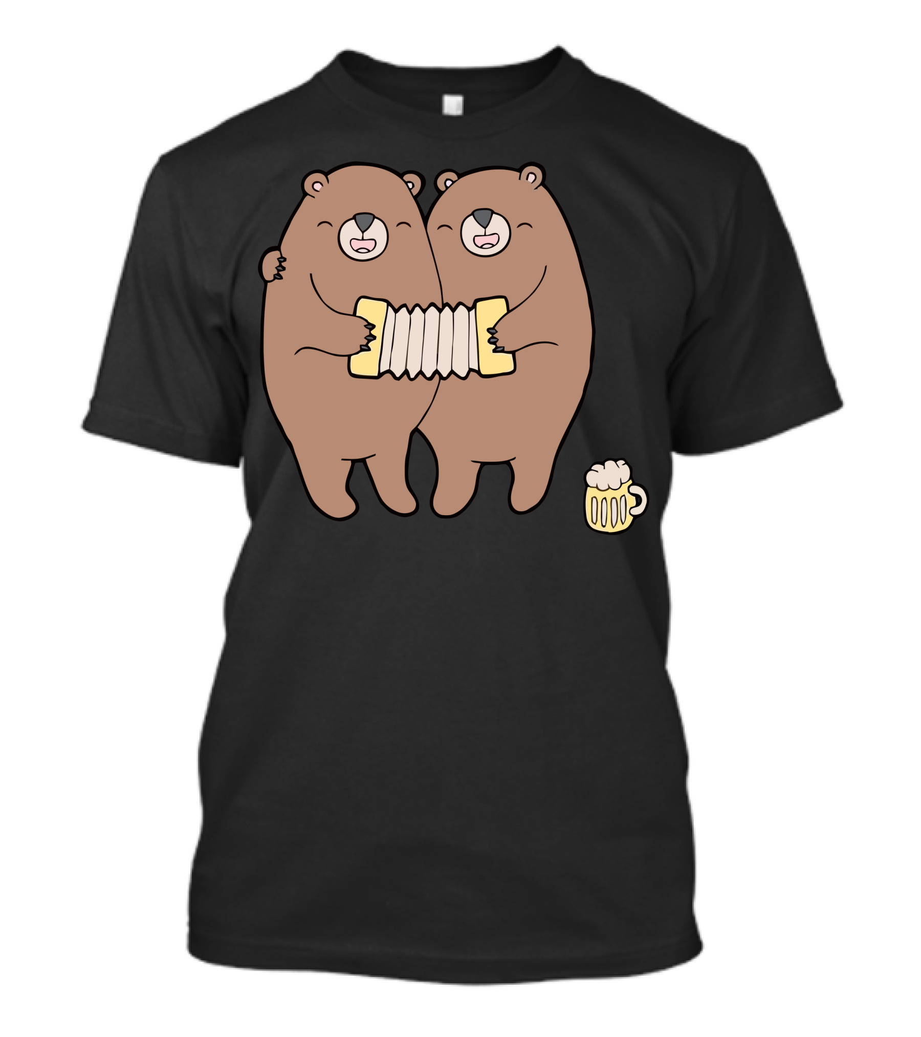 BFF Accordion Bears With Beer Mug T-Shirt