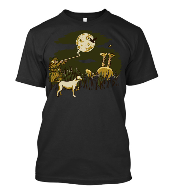 Hunter Moonlight Adventure With Dog And Monster Hunter T-Shirt