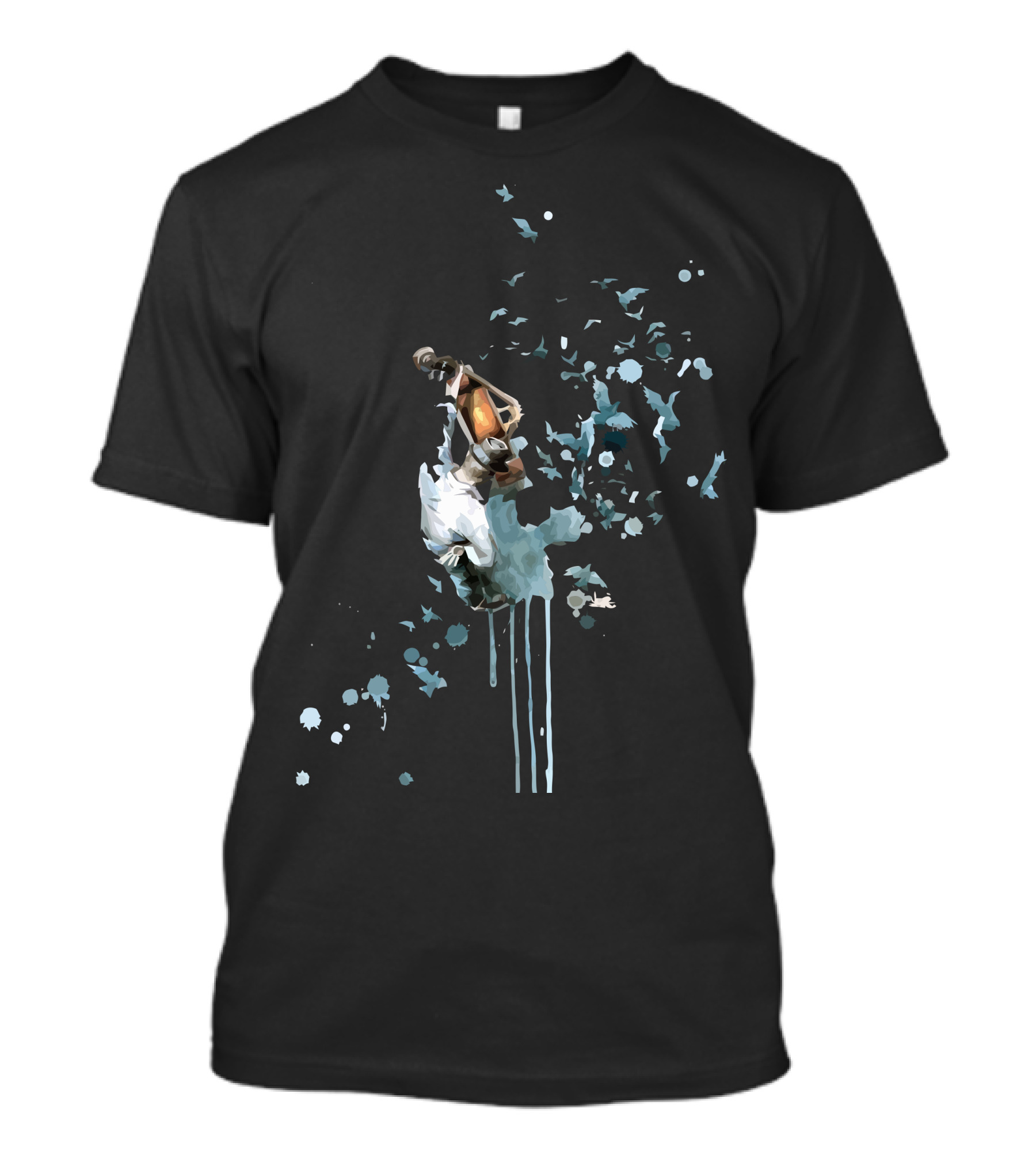 Billy Lantern Bird Silhouette Splatter T-Shirt