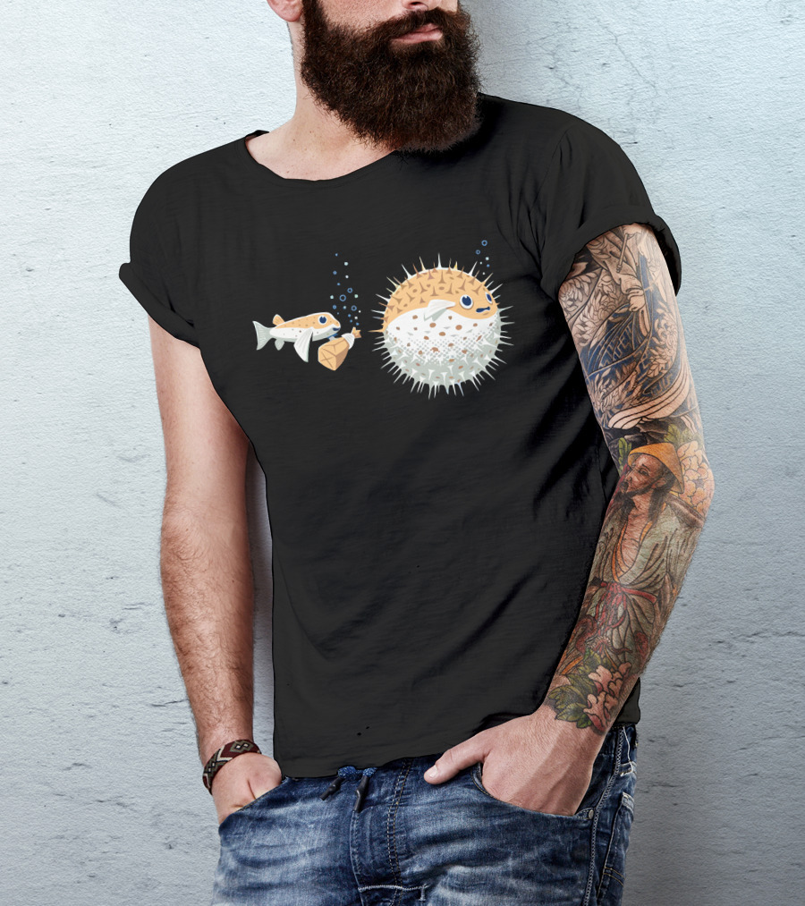 Blowfish Pranks Water Bubble Mischief T-Shirt