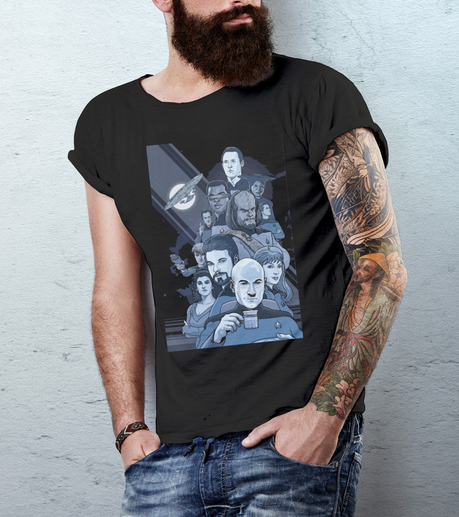 Boldly Going Star Trek Next Generation Crew Exploration T-Shirt