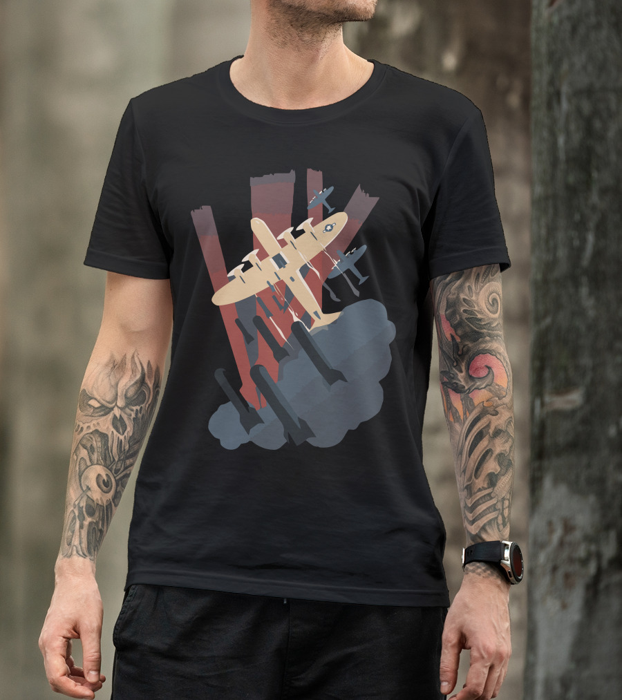 Bomb Deco Vintage Aircraft And Explosive Warfare T-Shirt