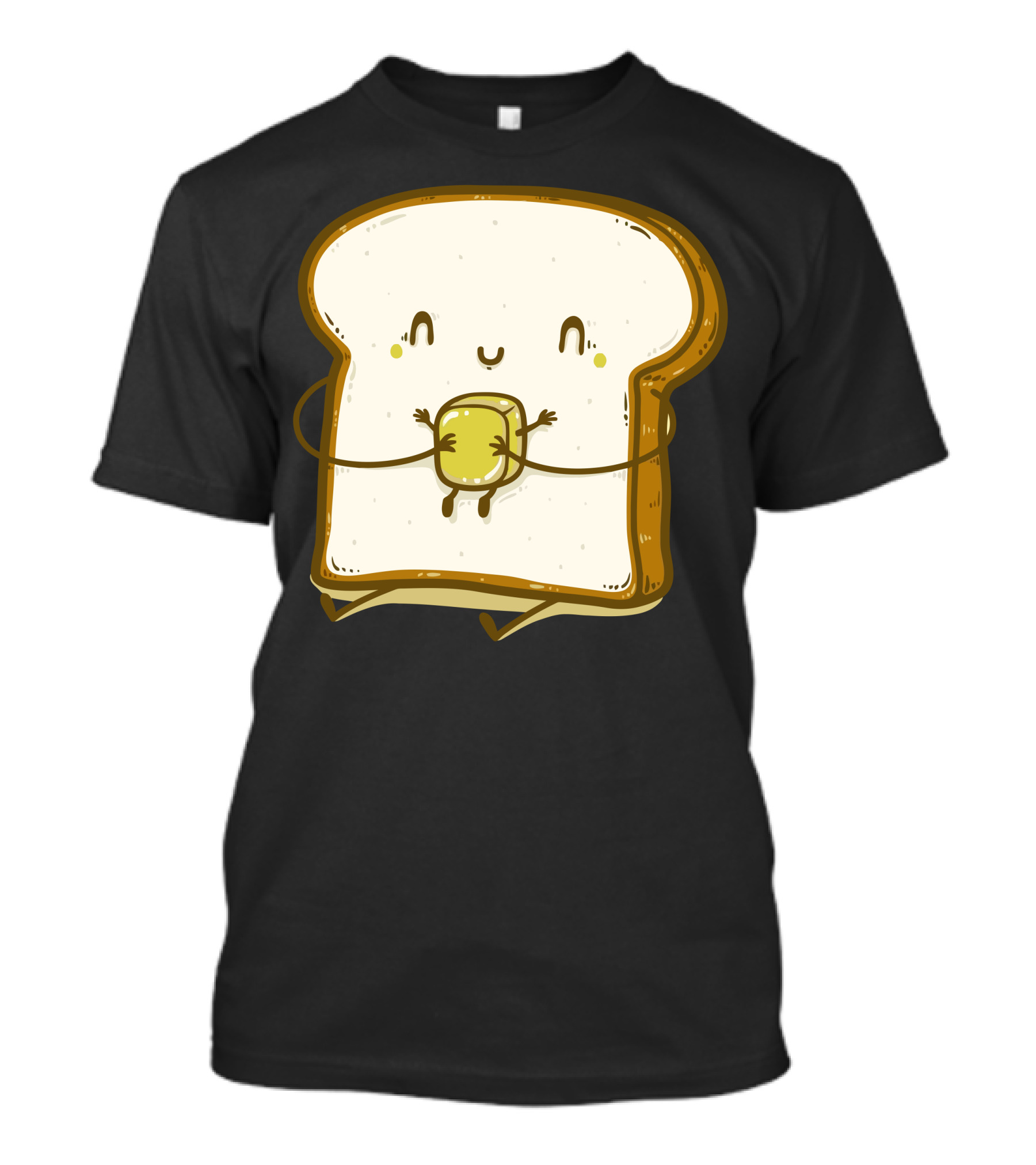 Bread And Butter Cute Cartoon Hug T-Shirt