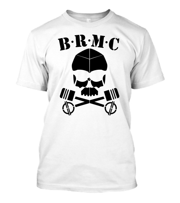 BRMC Skull Logo With Helmet And Pistons T-Shirt