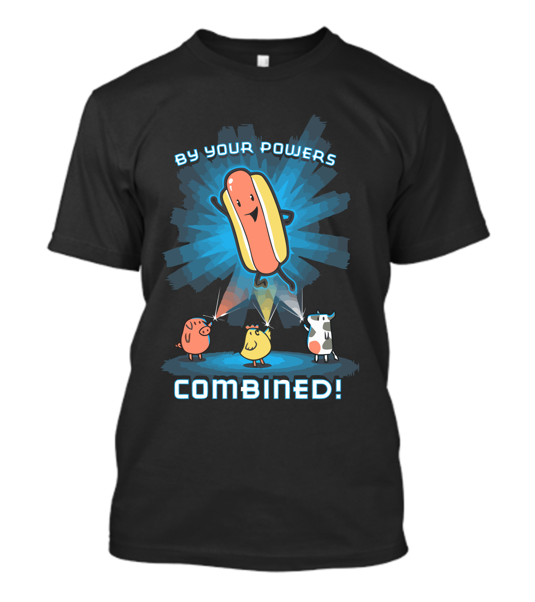 By Your Powers Combined Hotdog Transformation With Pig Duck Cow T-Shirt