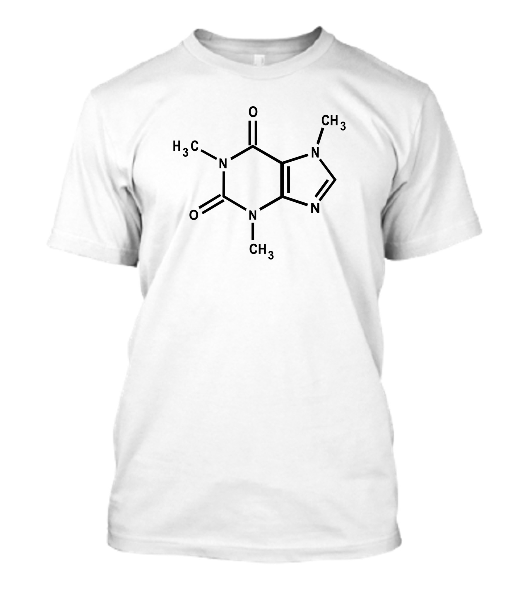 Caffeine Molecular Structure Chemistry Coffee T-Shirt