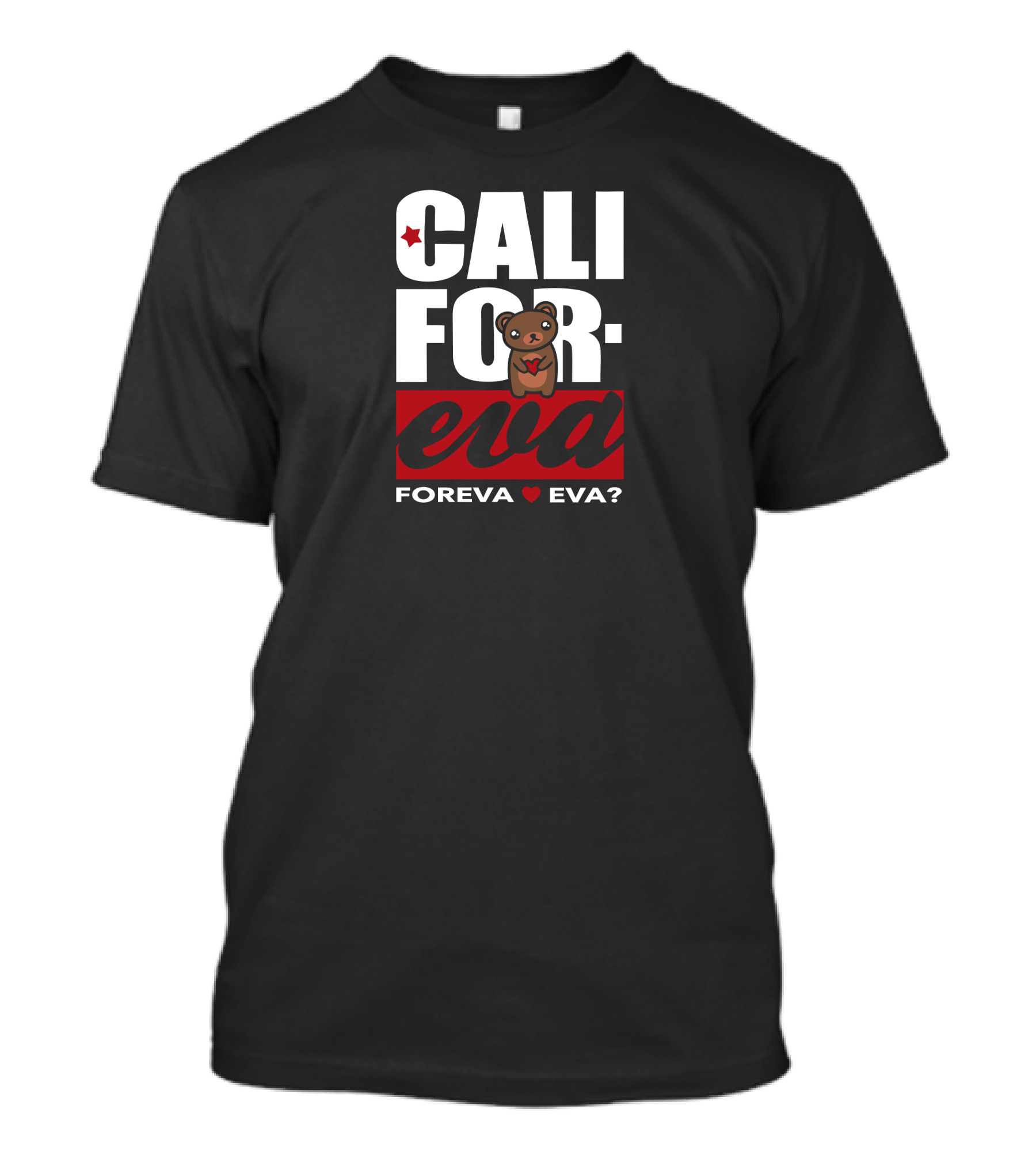 Cali Foreva Eva Bear With Heart Star T-Shirt