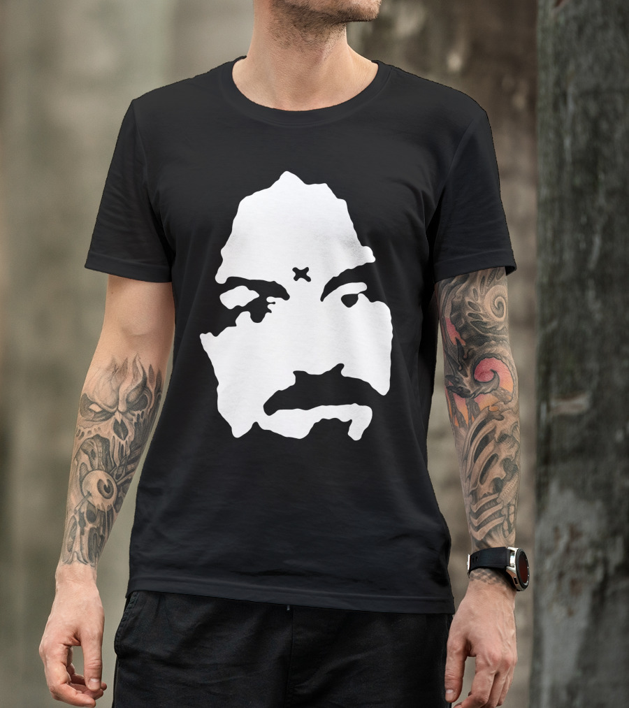 Charles Manson Face Outline With Forehead T-Shirt