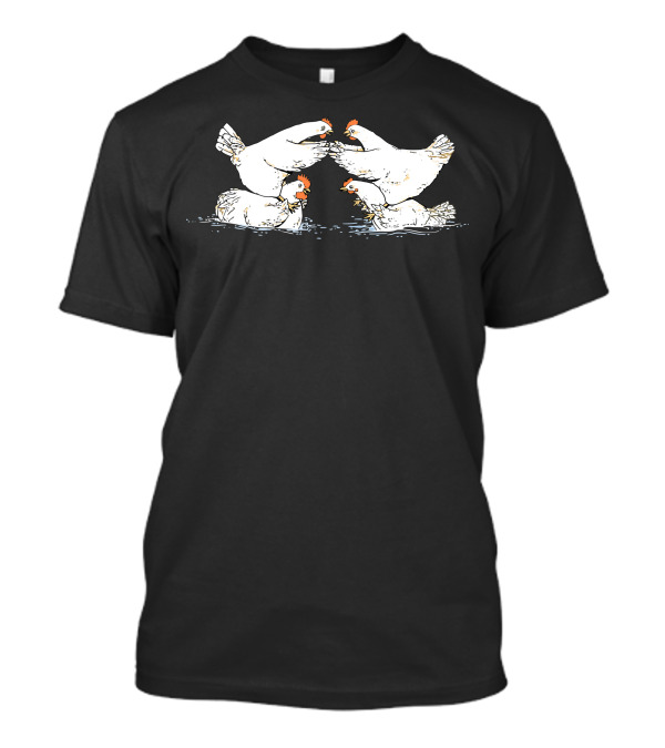 Chicken Fight Funny Cartoon T-Shirt