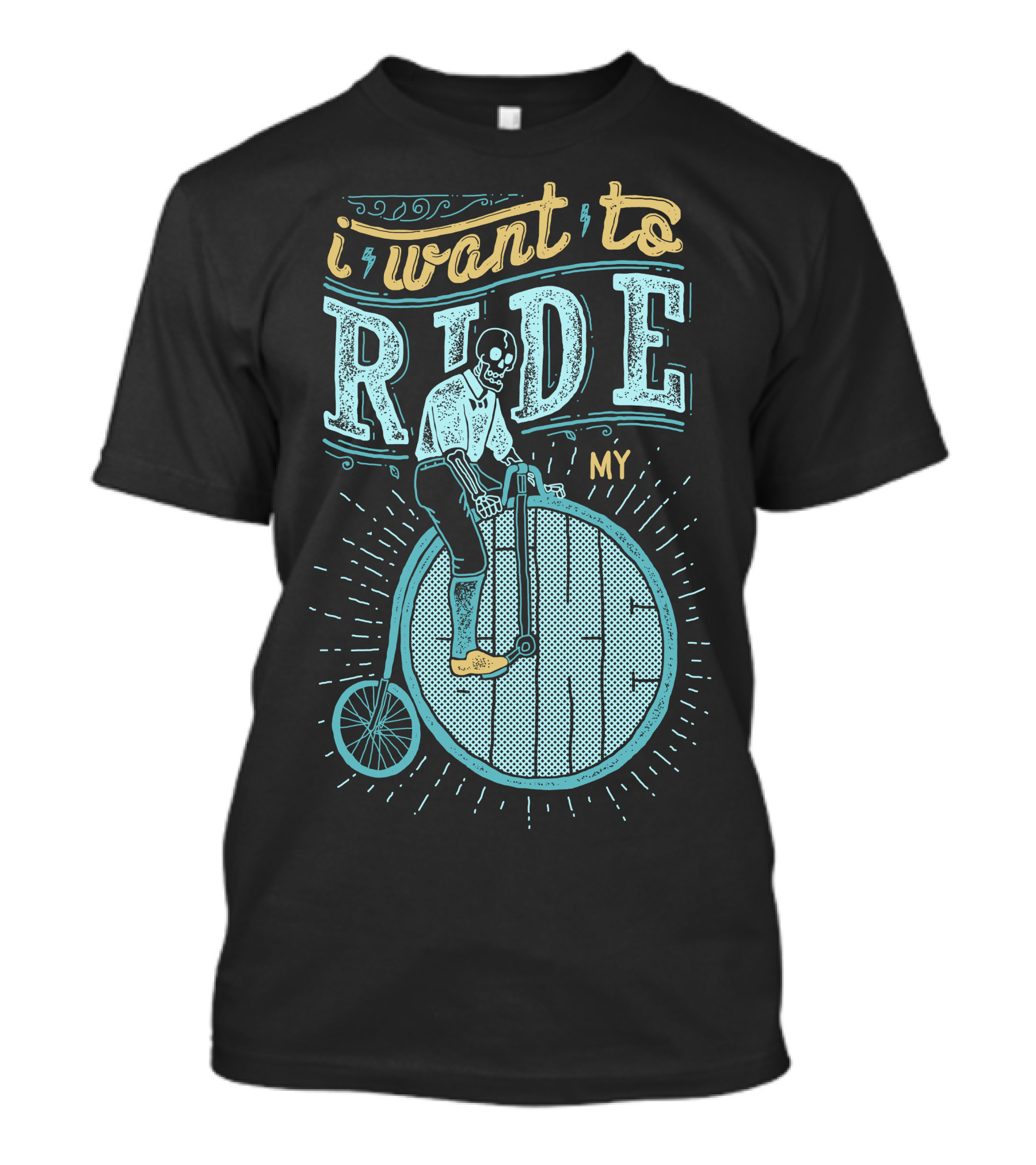 I Want To Ride My Vintage Penny-Farthing Bike Retro T-Shirt