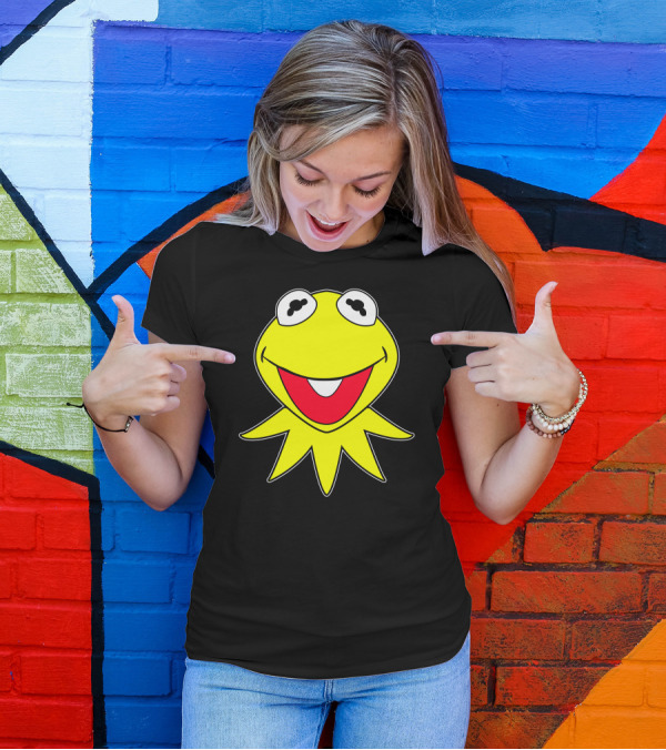 Kermit Muppets Uomo Yellow Smiling T-Shirt