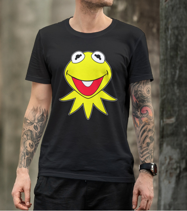 Kermit Muppets Uomo Yellow Smiling T-Shirt