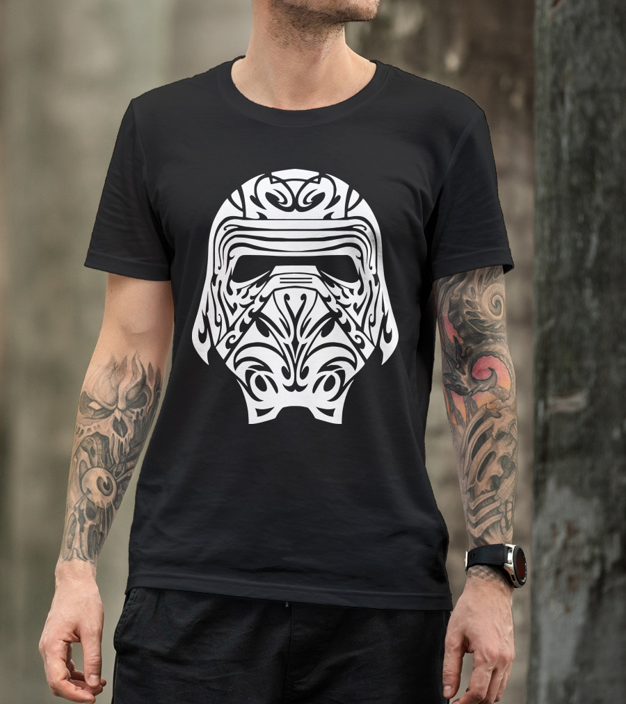 Kylo Ren Helmet Tribal Style Design Star Wars T-Shirt