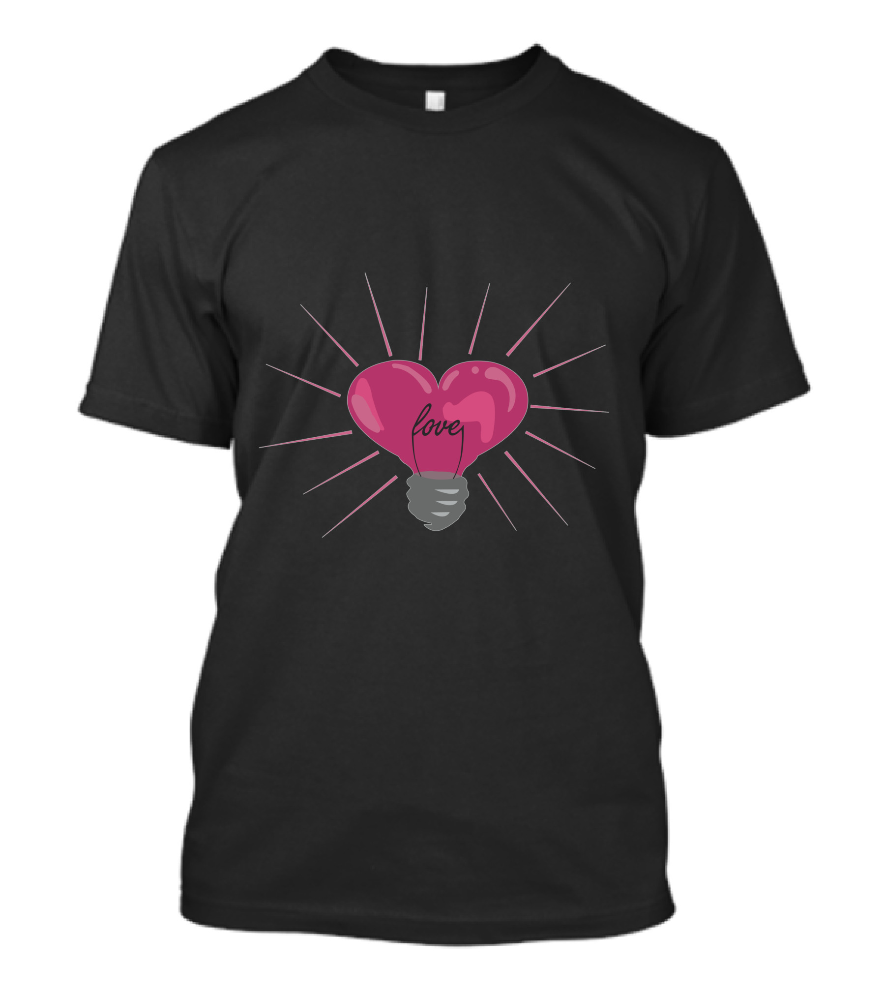Light Love Heart Bulb Radiance T-Shirt